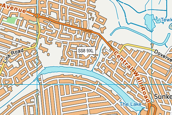 SS8 9XL map - OS VectorMap District (Ordnance Survey) SS8 9XL map - OS VectorMap District (Ordnance Survey)