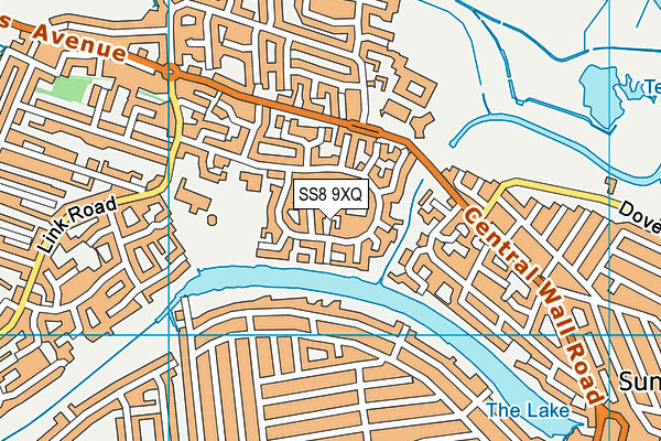 SS8 9XQ map - OS VectorMap District (Ordnance Survey) SS8 9XQ map - OS VectorMap District (Ordnance Survey)