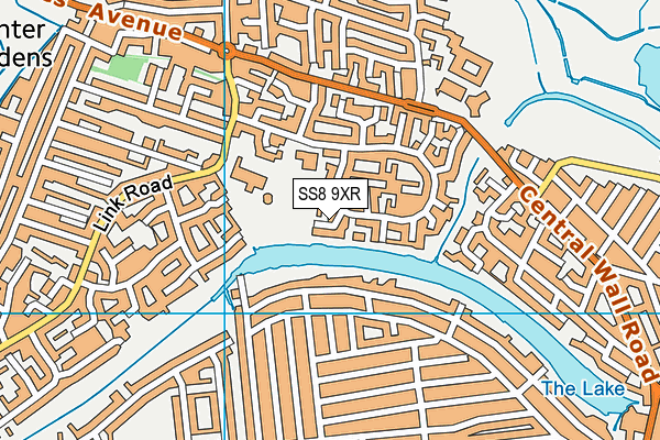 SS8 9XR map - OS VectorMap District (Ordnance Survey) SS8 9XR map - OS VectorMap District (Ordnance Survey)