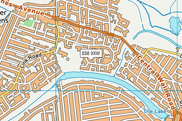 SS8 9XW map - OS VectorMap District (Ordnance Survey) SS8 9XW map - OS VectorMap District (Ordnance Survey)