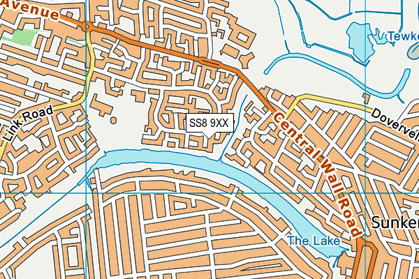 SS8 9XX map - OS VectorMap District (Ordnance Survey) SS8 9XX map - OS VectorMap District (Ordnance Survey)