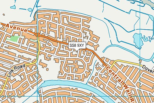 SS8 9XY map - OS VectorMap District (Ordnance Survey) SS8 9XY map - OS VectorMap District (Ordnance Survey)
