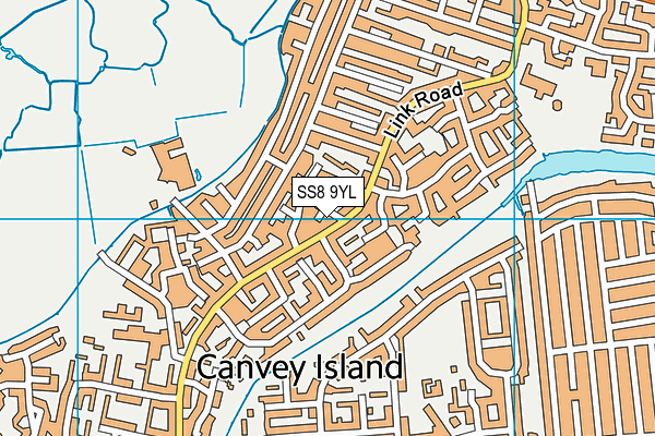 SS8 9YL map - OS VectorMap District (Ordnance Survey) SS8 9YL map - OS VectorMap District (Ordnance Survey)