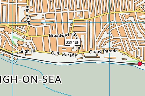 SS9 1BH map - OS VectorMap District (Ordnance Survey) SS9 1BH map - OS VectorMap District (Ordnance Survey)
