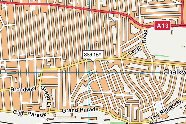 SS9 1BY map - OS VectorMap District (Ordnance Survey) SS9 1BY map - OS VectorMap District (Ordnance Survey)