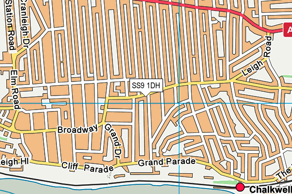SS9 1DH map - OS VectorMap District (Ordnance Survey) SS9 1DH map - OS VectorMap District (Ordnance Survey)