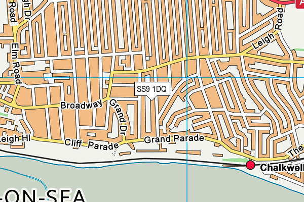 SS9 1DQ map - OS VectorMap District (Ordnance Survey) SS9 1DQ map - OS VectorMap District (Ordnance Survey)