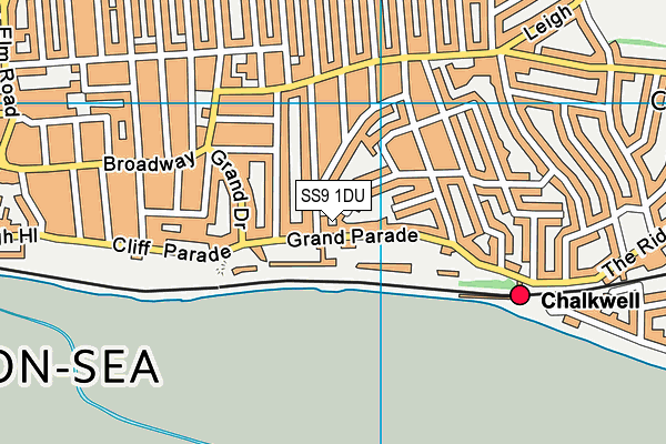SS9 1DU map - OS VectorMap District (Ordnance Survey) SS9 1DU map - OS VectorMap District (Ordnance Survey)