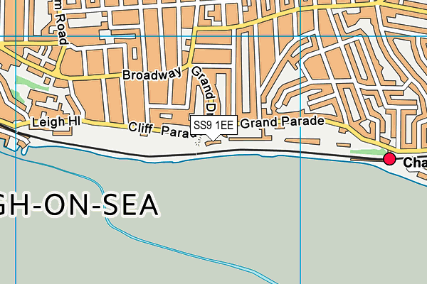 SS9 1EE map - OS VectorMap District (Ordnance Survey) SS9 1EE map - OS VectorMap District (Ordnance Survey)
