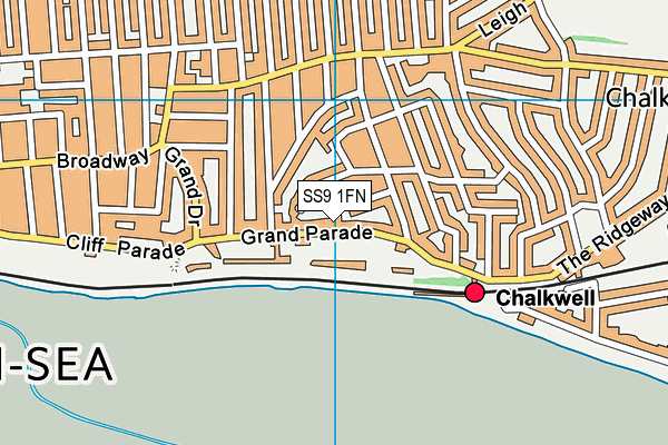 SS9 1FN map - OS VectorMap District (Ordnance Survey) SS9 1FN map - OS VectorMap District (Ordnance Survey)