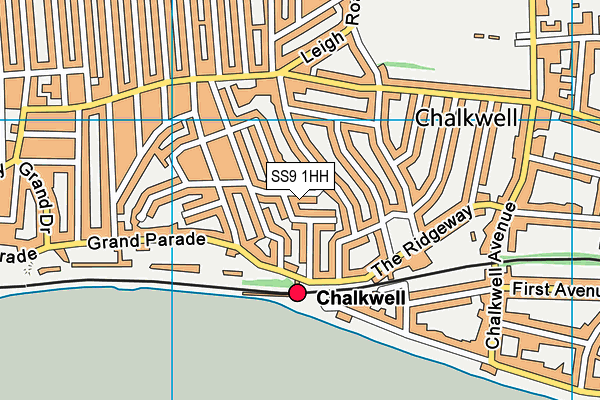 SS9 1HH map - OS VectorMap District (Ordnance Survey) SS9 1HH map - OS VectorMap District (Ordnance Survey)