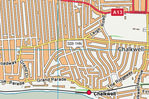 SS9 1HN map - OS VectorMap District (Ordnance Survey)