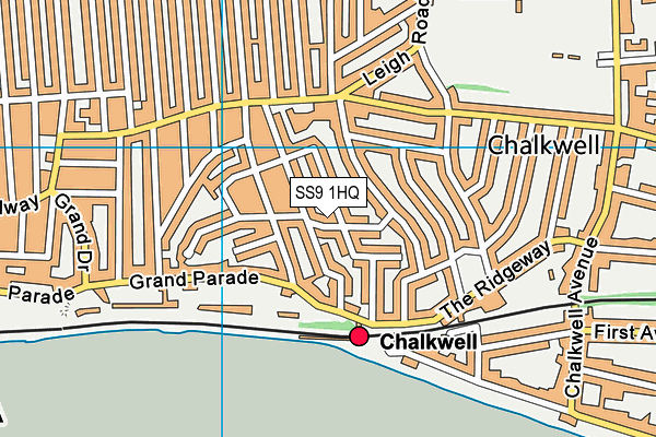 SS9 1HQ map - OS VectorMap District (Ordnance Survey) SS9 1HQ map - OS VectorMap District (Ordnance Survey)
