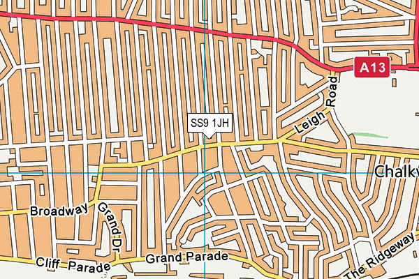 SS9 1JH map - OS VectorMap District (Ordnance Survey) SS9 1JH map - OS VectorMap District (Ordnance Survey)