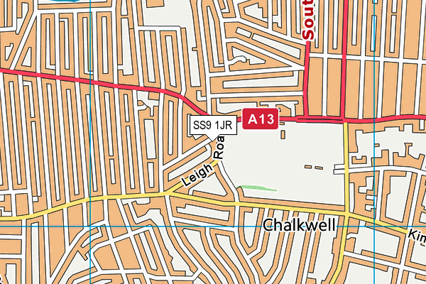 SS9 1JR map - OS VectorMap District (Ordnance Survey) SS9 1JR map - OS VectorMap District (Ordnance Survey)