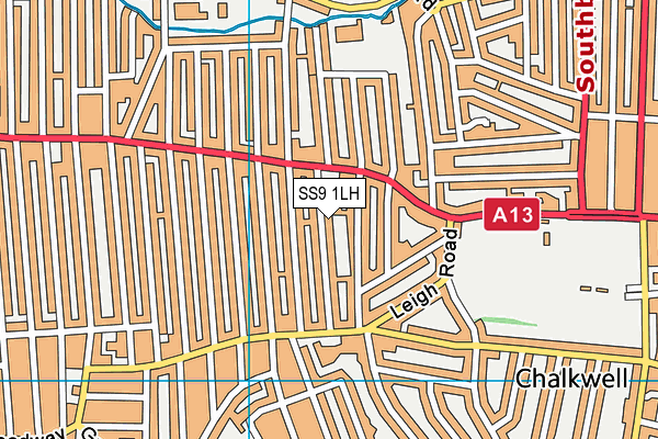 SS9 1LH map - OS VectorMap District (Ordnance Survey) SS9 1LH map - OS VectorMap District (Ordnance Survey)