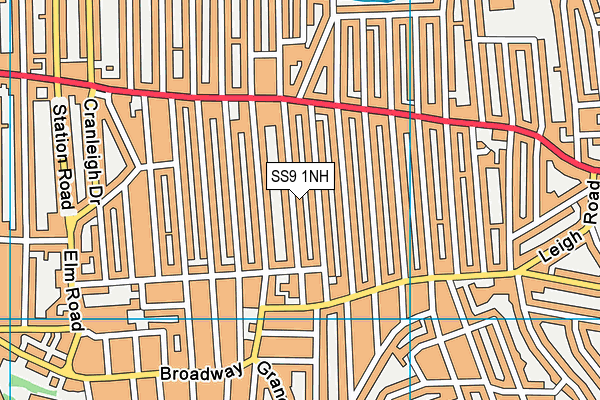 SS9 1NH map - OS VectorMap District (Ordnance Survey) SS9 1NH map - OS VectorMap District (Ordnance Survey)