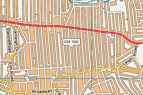 SS9 1NW map - OS VectorMap District (Ordnance Survey) SS9 1NW map - OS VectorMap District (Ordnance Survey)