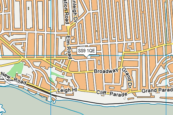 SS9 1QE map - OS VectorMap District (Ordnance Survey)