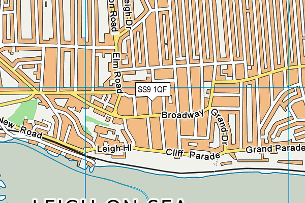 SS9 1QF map - OS VectorMap District (Ordnance Survey) SS9 1QF map - OS VectorMap District (Ordnance Survey)