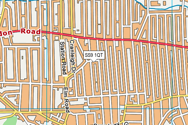 SS9 1QT map - OS VectorMap District (Ordnance Survey) SS9 1QT map - OS VectorMap District (Ordnance Survey)