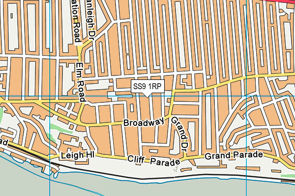 SS9 1RP map - OS VectorMap District (Ordnance Survey) SS9 1RP map - OS VectorMap District (Ordnance Survey)