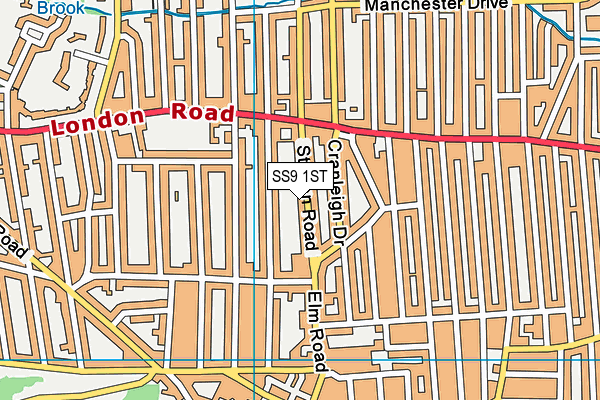 SS9 1ST map - OS VectorMap District (Ordnance Survey) SS9 1ST map - OS VectorMap District (Ordnance Survey)