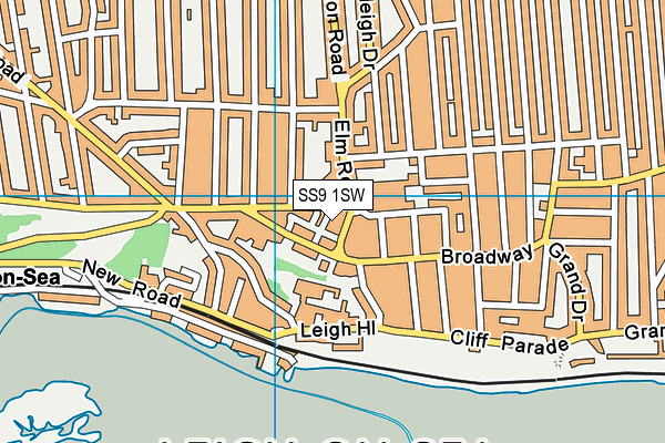 SS9 1SW map - OS VectorMap District (Ordnance Survey) SS9 1SW map - OS VectorMap District (Ordnance Survey)