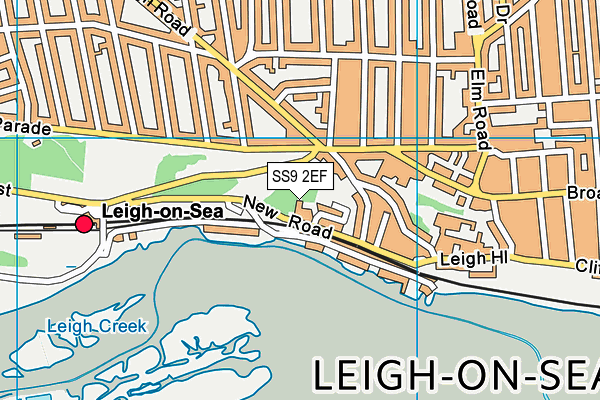 SS9 2EF map - OS VectorMap District (Ordnance Survey) SS9 2EF map - OS VectorMap District (Ordnance Survey)