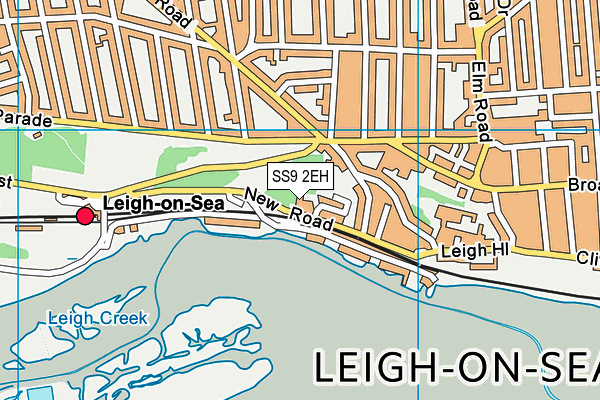 SS9 2EH map - OS VectorMap District (Ordnance Survey) SS9 2EH map - OS VectorMap District (Ordnance Survey)
