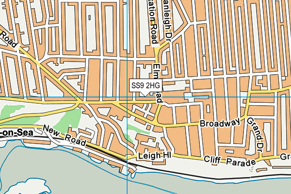 SS9 2HG map - OS VectorMap District (Ordnance Survey) SS9 2HG map - OS VectorMap District (Ordnance Survey)