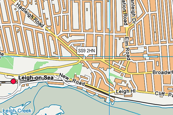SS9 2HN map - OS VectorMap District (Ordnance Survey) SS9 2HN map - OS VectorMap District (Ordnance Survey)