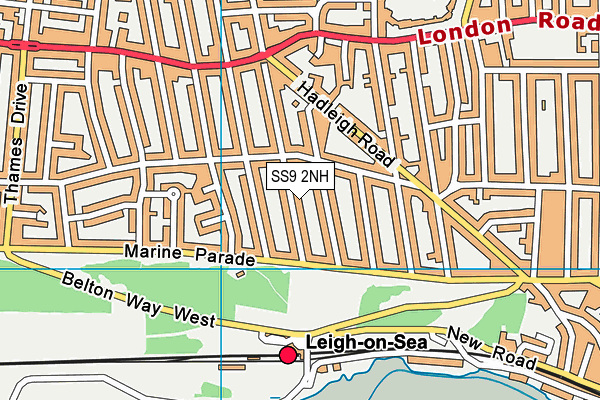 SS9 2NH map - OS VectorMap District (Ordnance Survey) SS9 2NH map - OS VectorMap District (Ordnance Survey)