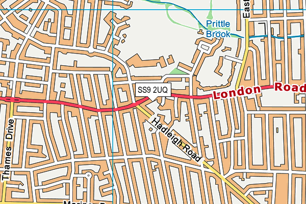 SS9 2UQ map - OS VectorMap District (Ordnance Survey) SS9 2UQ map - OS VectorMap District (Ordnance Survey)