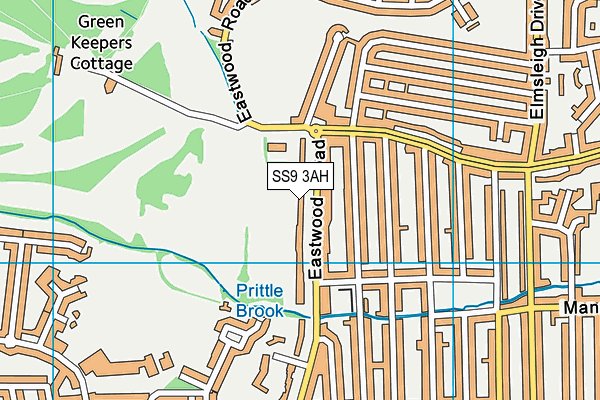 SS9 3AH map - OS VectorMap District (Ordnance Survey) SS9 3AH map - OS VectorMap District (Ordnance Survey)