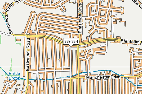 SS9 3BH map - OS VectorMap District (Ordnance Survey) SS9 3BH map - OS VectorMap District (Ordnance Survey)
