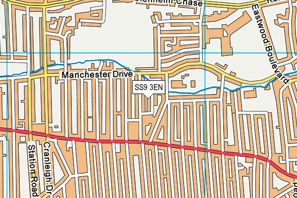 SS9 3EN map - OS VectorMap District (Ordnance Survey) SS9 3EN map - OS VectorMap District (Ordnance Survey)