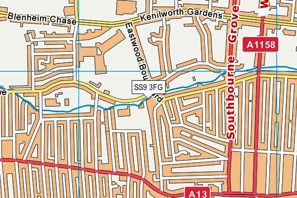 SS9 3FG map - OS VectorMap District (Ordnance Survey) SS9 3FG map - OS VectorMap District (Ordnance Survey)