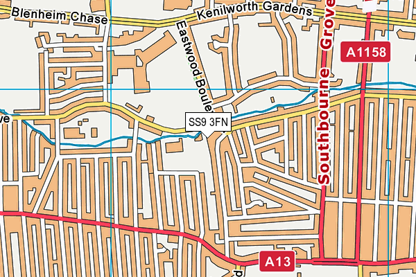SS9 3FN map - OS VectorMap District (Ordnance Survey) SS9 3FN map - OS VectorMap District (Ordnance Survey)