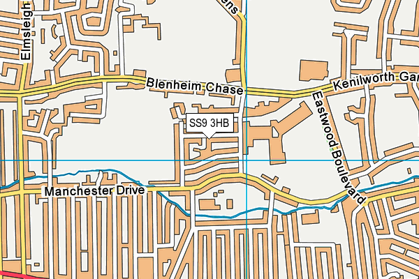 SS9 3HB map - OS VectorMap District (Ordnance Survey) SS9 3HB map - OS VectorMap District (Ordnance Survey)