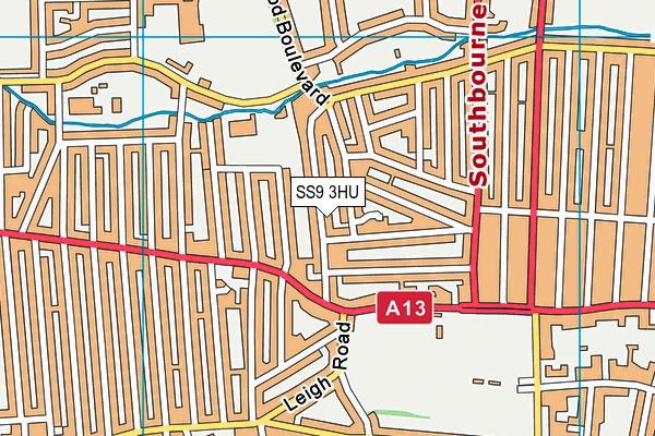 SS9 3HU map - OS VectorMap District (Ordnance Survey) SS9 3HU map - OS VectorMap District (Ordnance Survey)