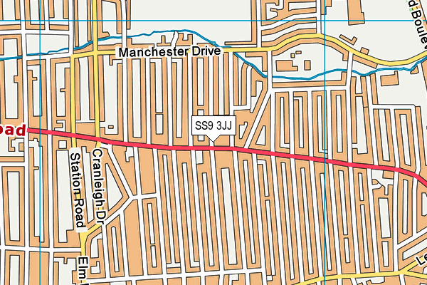 SS9 3JJ map - OS VectorMap District (Ordnance Survey) SS9 3JJ map - OS VectorMap District (Ordnance Survey)