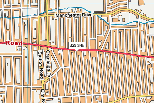 SS9 3NE map - OS VectorMap District (Ordnance Survey) SS9 3NE map - OS VectorMap District (Ordnance Survey)