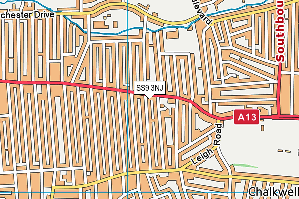 SS9 3NJ map - OS VectorMap District (Ordnance Survey) SS9 3NJ map - OS VectorMap District (Ordnance Survey)
