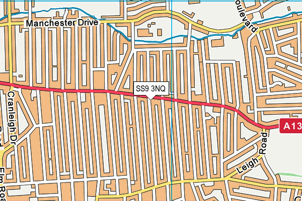 SS9 3NQ map - OS VectorMap District (Ordnance Survey) SS9 3NQ map - OS VectorMap District (Ordnance Survey)