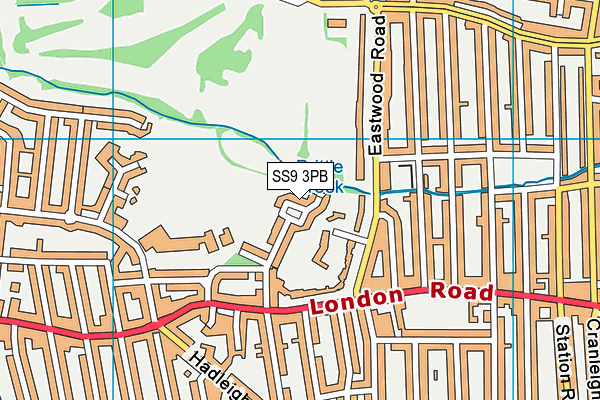 SS9 3PB map - OS VectorMap District (Ordnance Survey) SS9 3PB map - OS VectorMap District (Ordnance Survey)