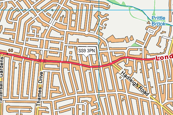 SS9 3PN map - OS VectorMap District (Ordnance Survey) SS9 3PN map - OS VectorMap District (Ordnance Survey)