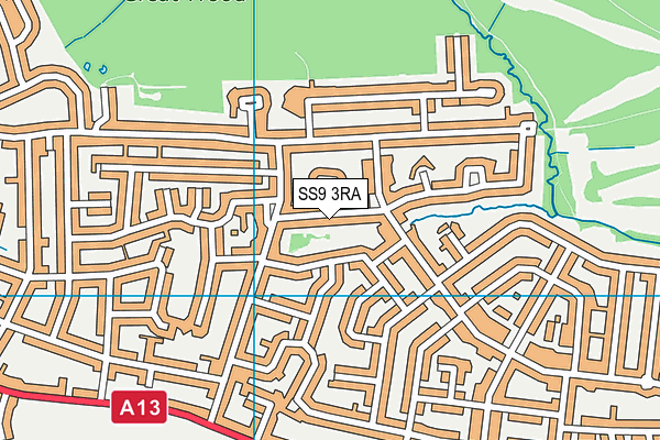 SS9 3RA map - OS VectorMap District (Ordnance Survey) SS9 3RA map - OS VectorMap District (Ordnance Survey)