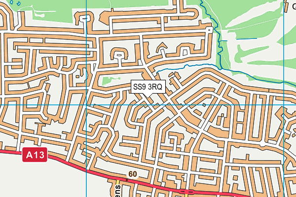SS9 3RQ map - OS VectorMap District (Ordnance Survey) SS9 3RQ map - OS VectorMap District (Ordnance Survey)