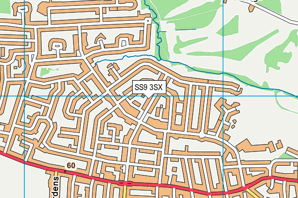 SS9 3SX map - OS VectorMap District (Ordnance Survey) SS9 3SX map - OS VectorMap District (Ordnance Survey)